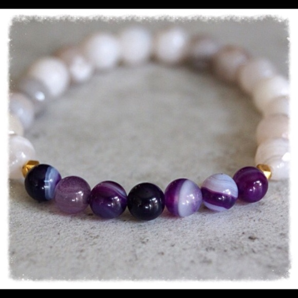 All Natural Semi Precious Stone  Bracelet